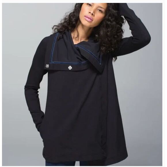 LULULEMON Savasana Wrap Jacket 10 Gray Lounge Yoga Athleisure - Picture 2 of 8